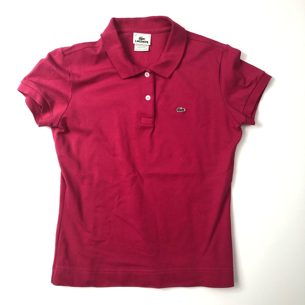 Lacoste Polo In Pink Size 42 (XL)
